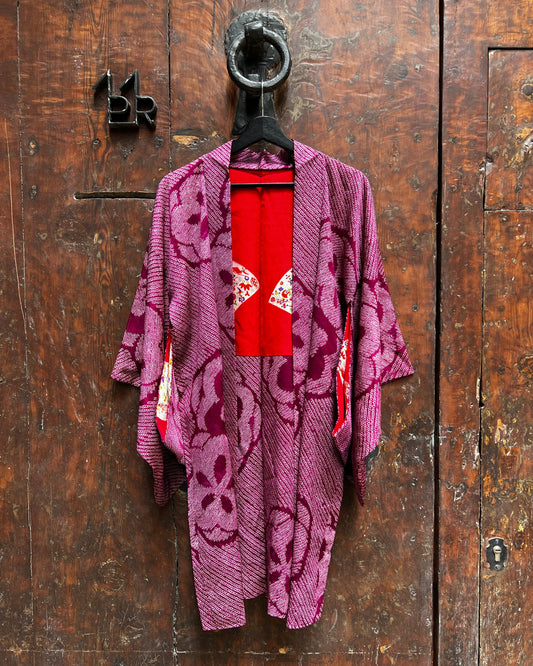 Antique Shibori Haori・Purple  BUDOU AME ぶどう飴