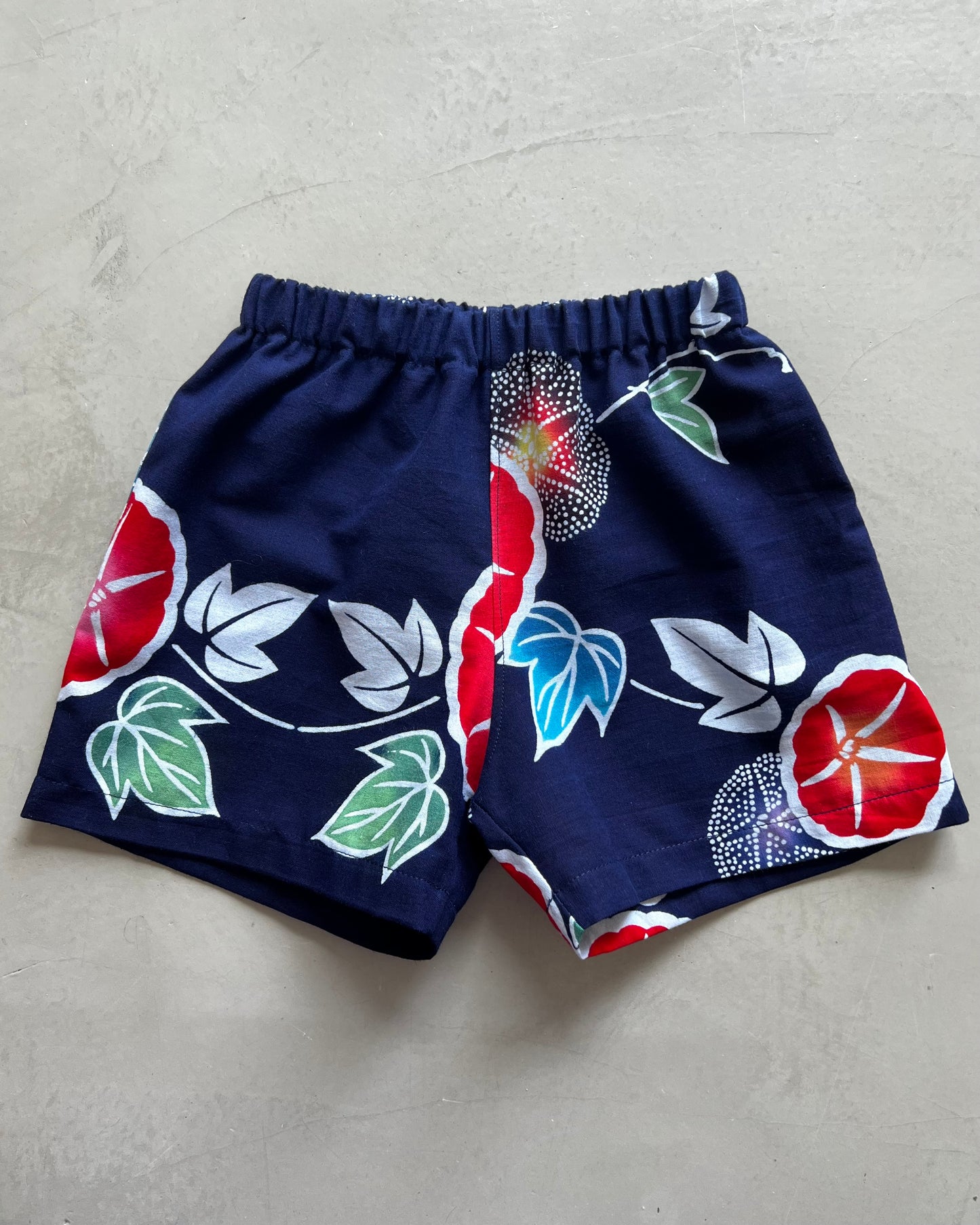 Upcycled Cotton Shorts 2-3 year old・ASAGAO あさがお