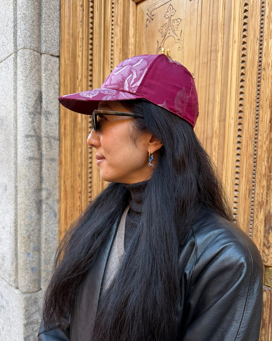 UPCYCLED OBI BASEBALL CAP・BARA 薔薇