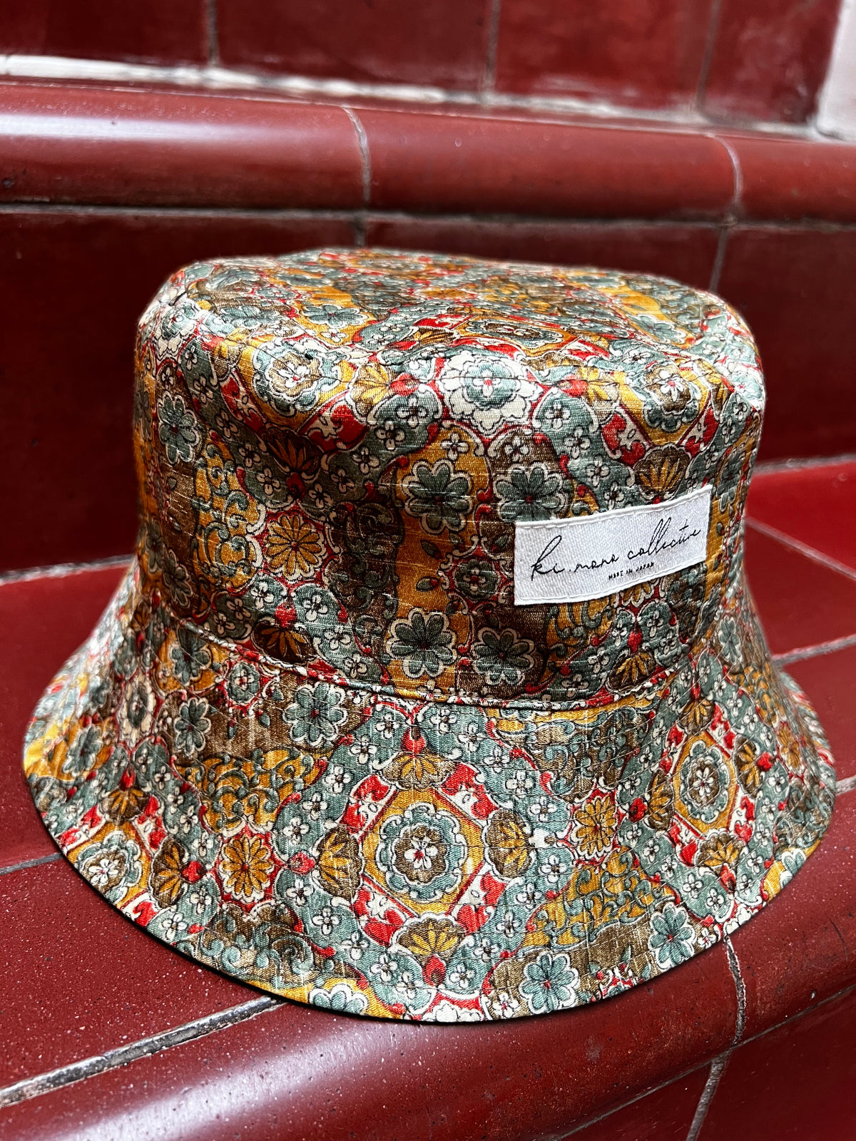 UPCYCLED KIMONO BUCKET HAT・KARAHANA 唐花