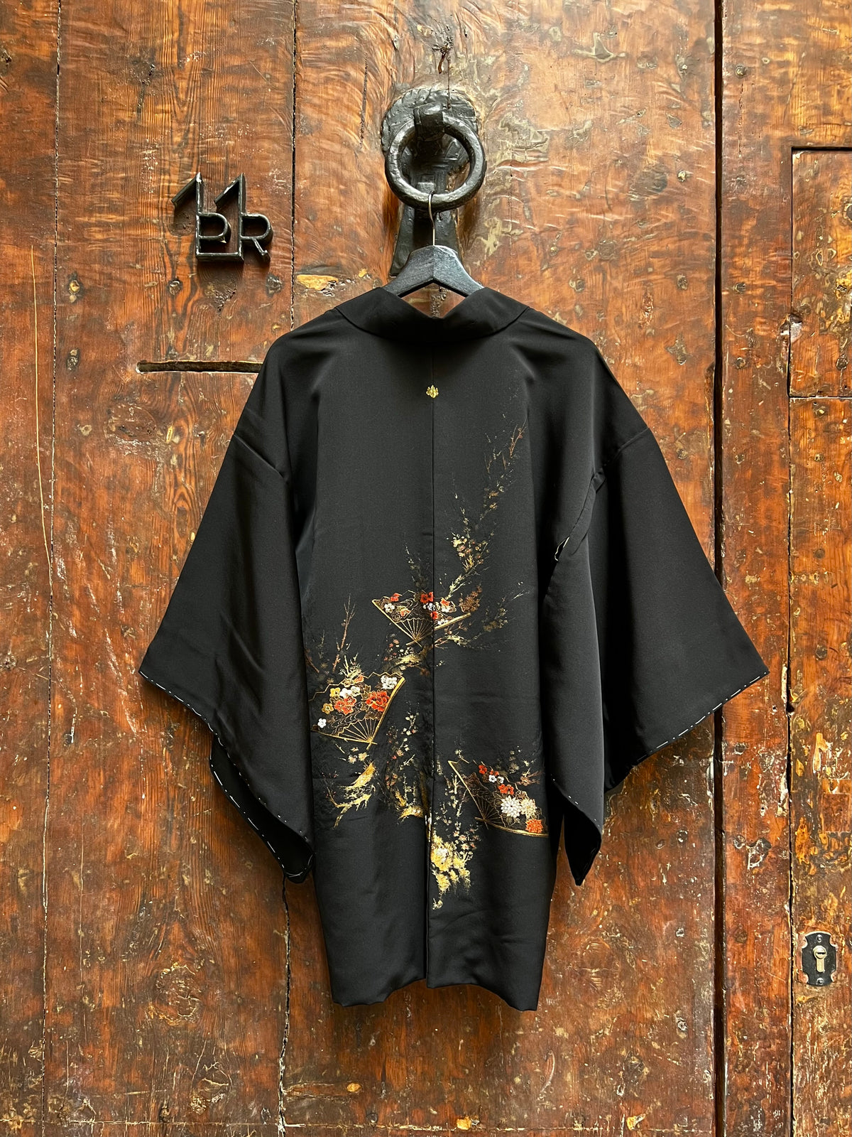 CHAQUETA HAORI VINTAGE DE SEDA・KINSEN 金扇