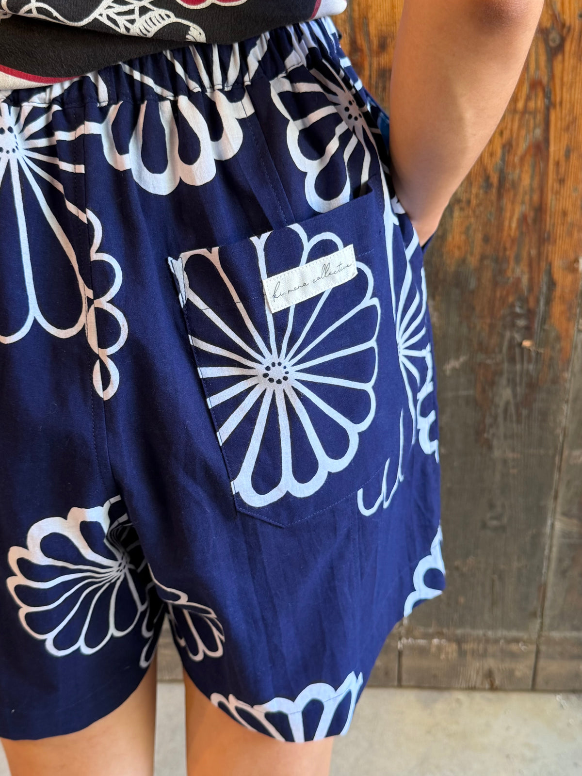 UPCYCLED YUKATA SHORTS・NATSUYASUMI 夏休み Mid length