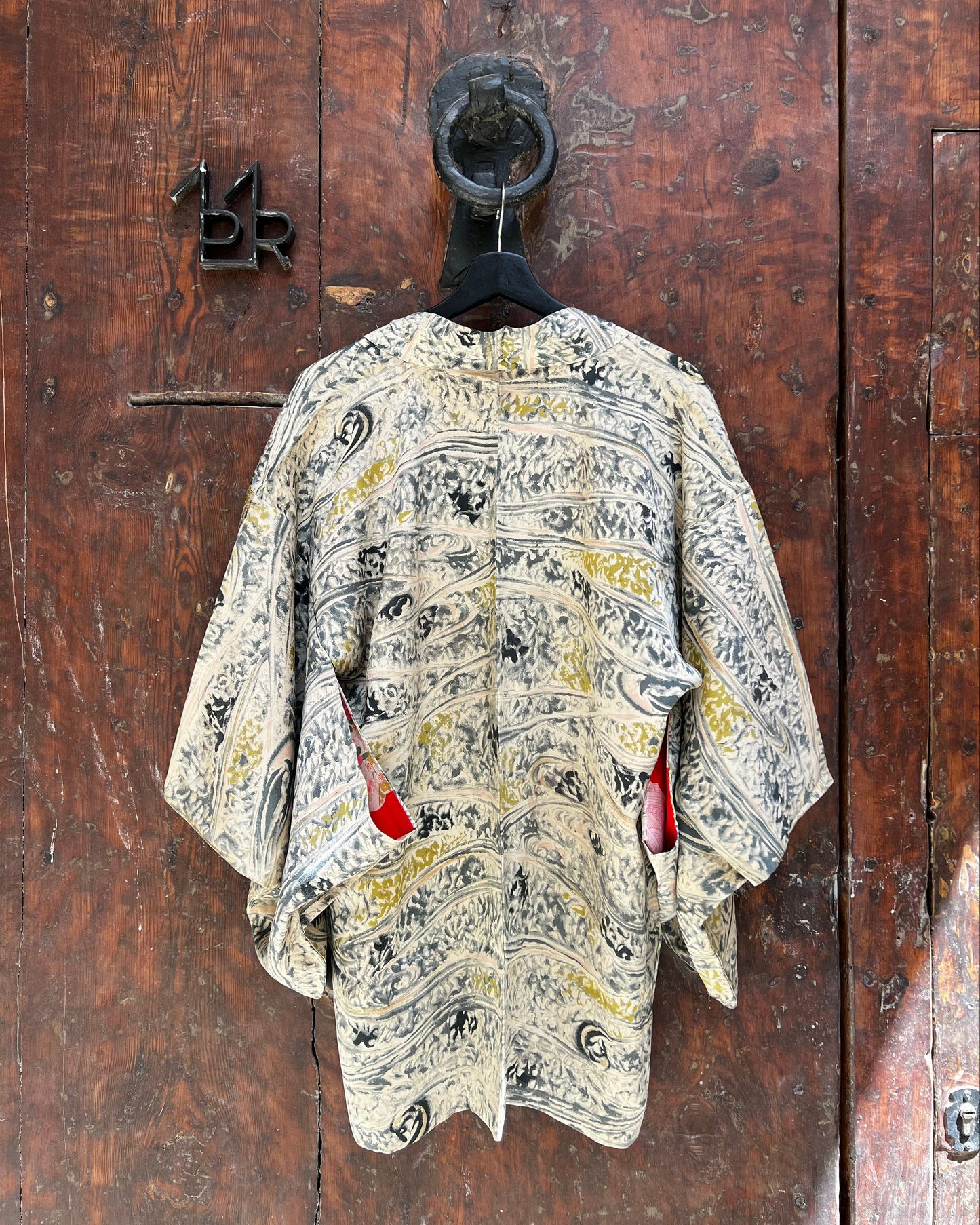 Vintage Black Silk Haori Jacket · NAMI 波