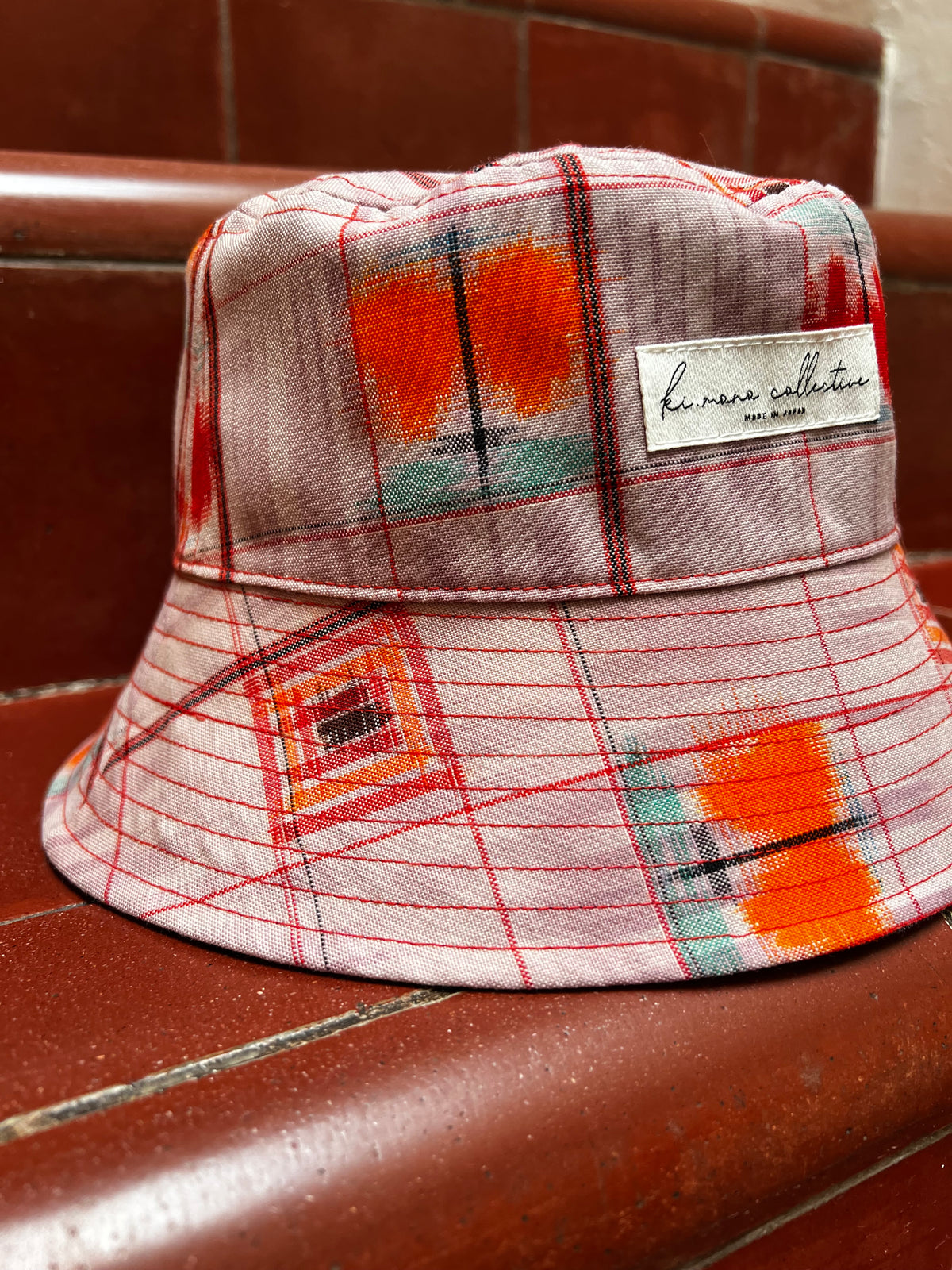 UPCYCLED KIMONO BUCKET HAT・FRUIT PUNCH フルーツポンチ