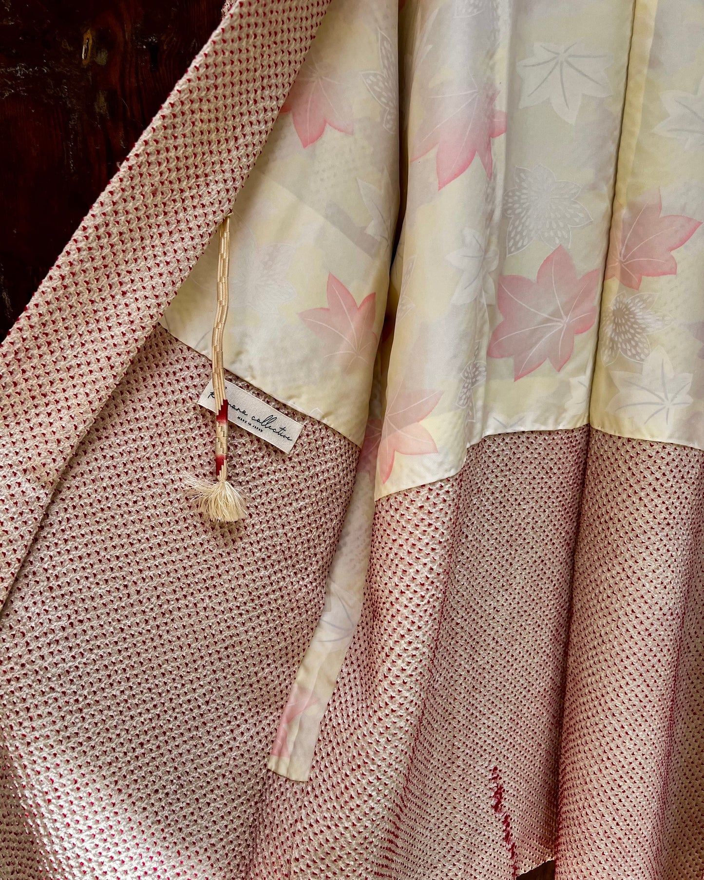Vintage Shibori Haori · Pink Green YUMEMIGUSA 夢見草