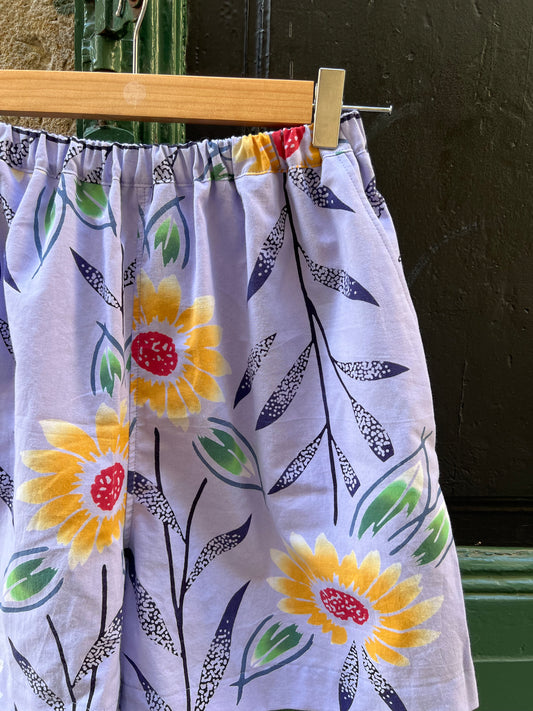 Upcycled Yukata Cotton Shorts · HIMAWARI ひまわり