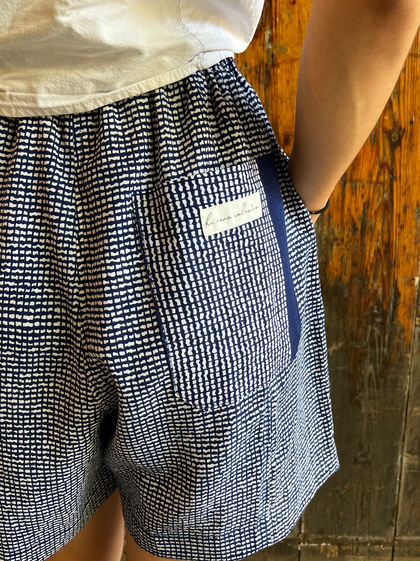 Upcycled Yukata Cotton Shorts · GEO ジオ