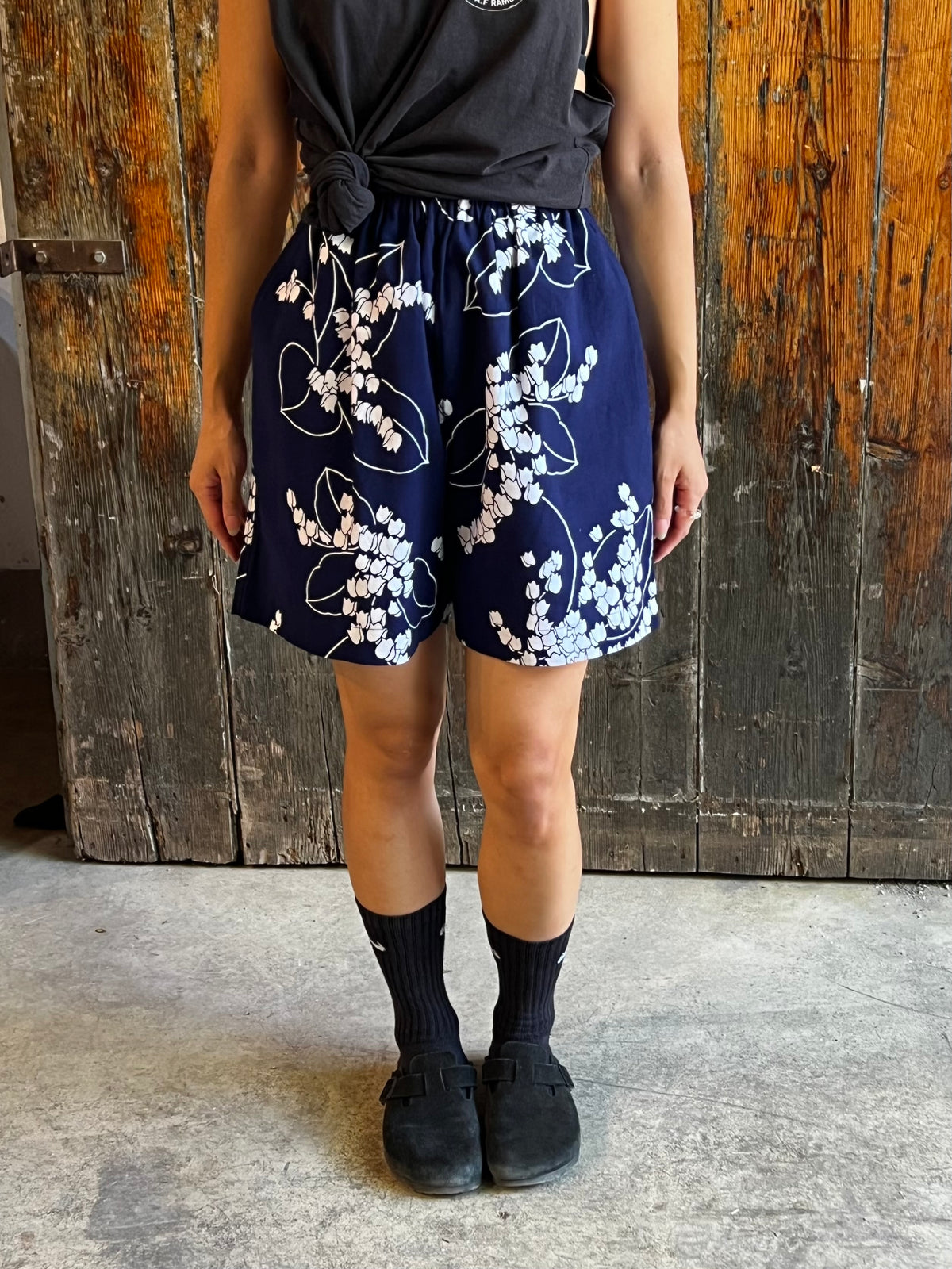 Upcycled Yukata Cotton Shorts・SUZURAN 鈴蘭