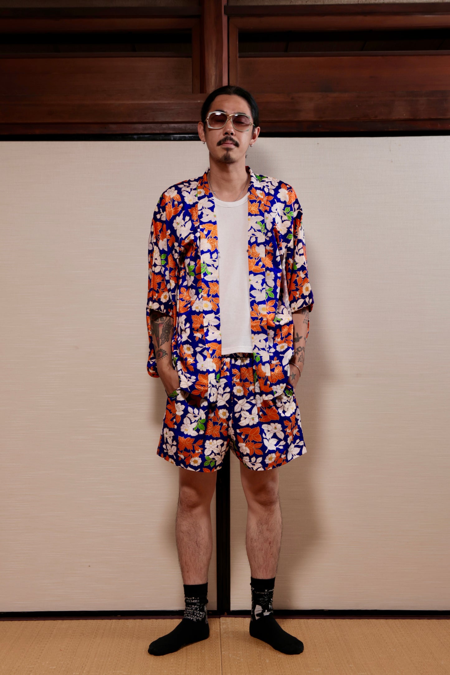 Haori x Upcycled Kimono Short Set・HANA BIYORI・花日和