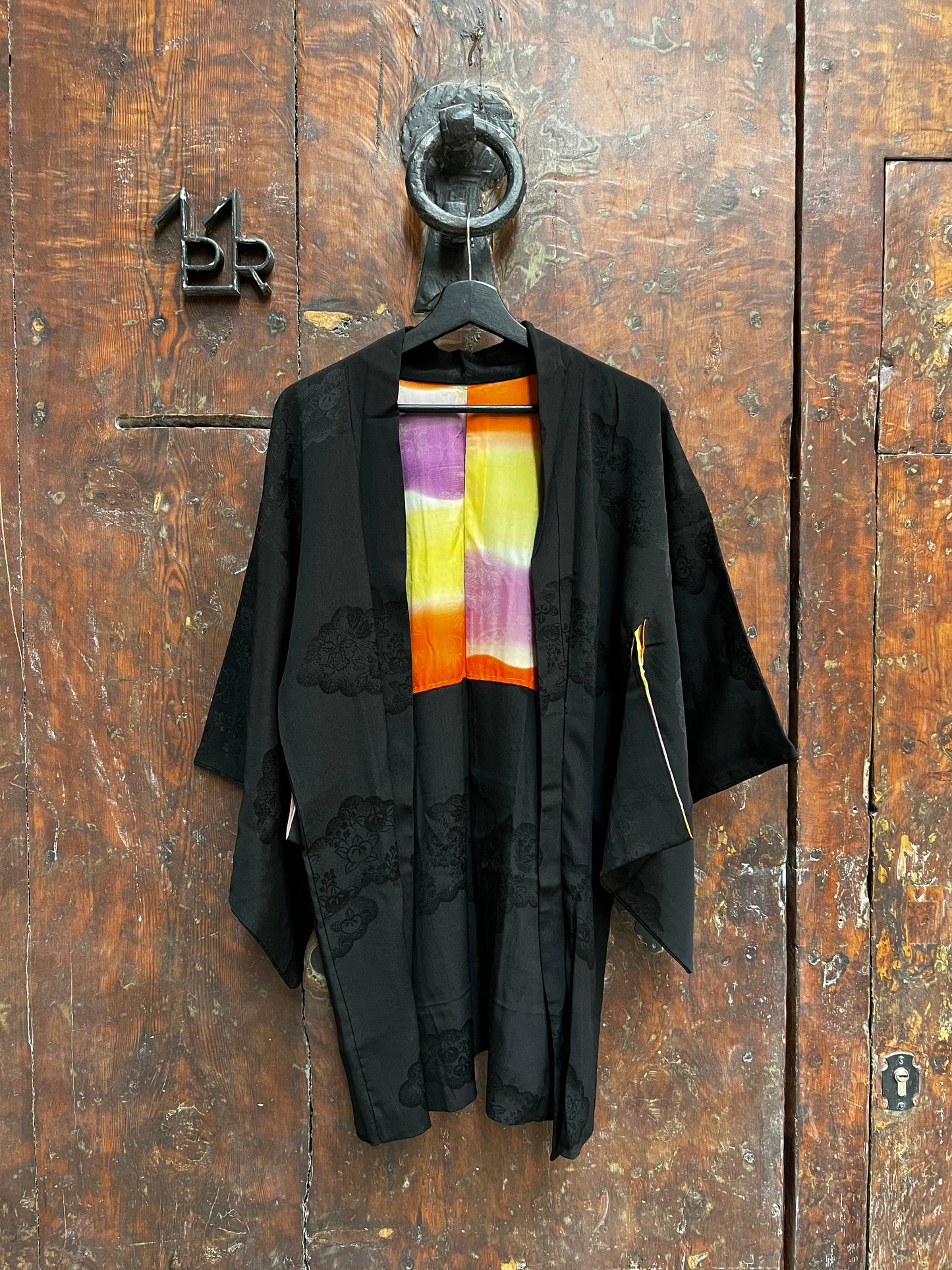 Vintage Partial Shibori Silk Haori Jacket · YŪHI 夕陽