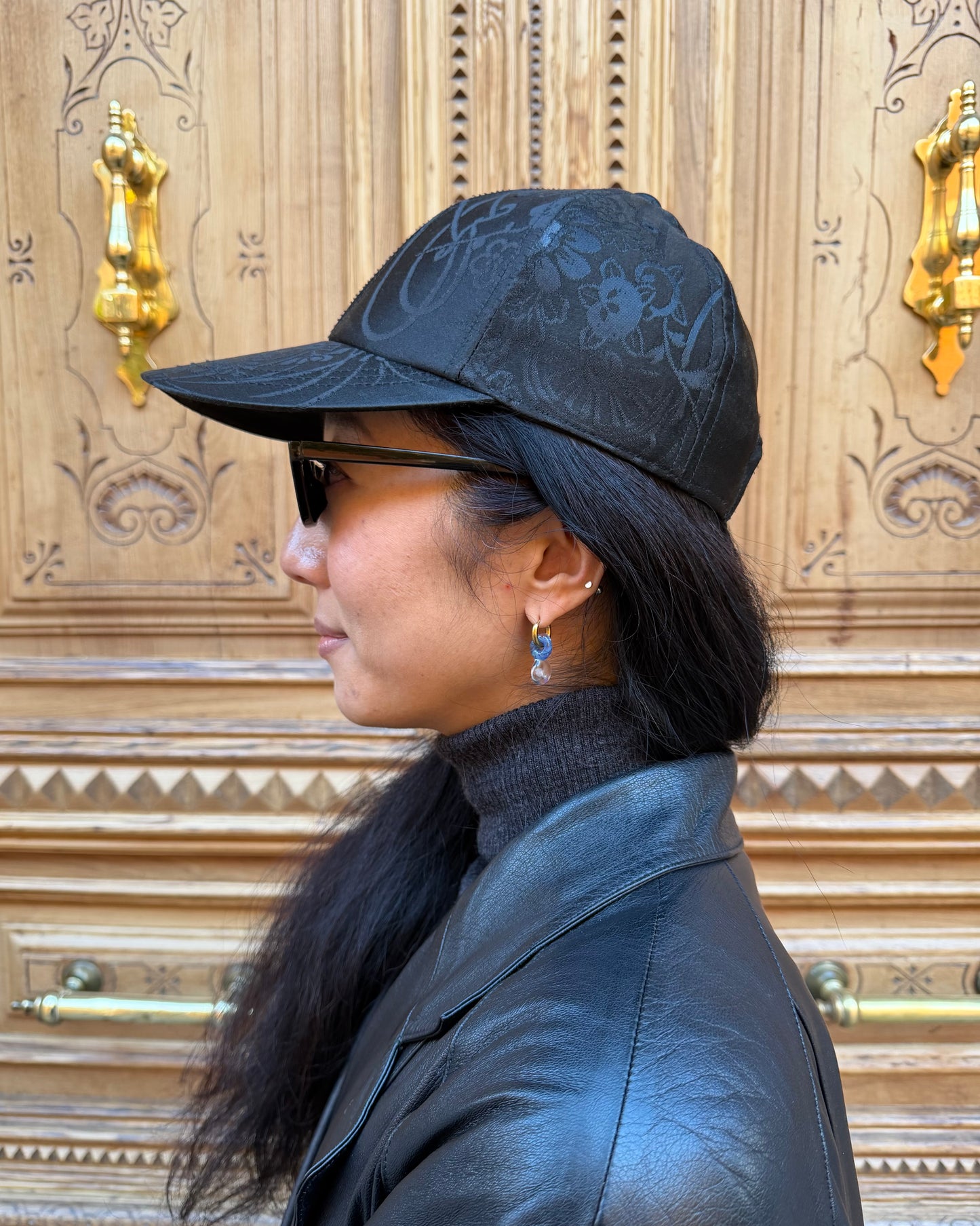 UPCYCLED OBI BASEBALL CAP・KOKKA 黒花