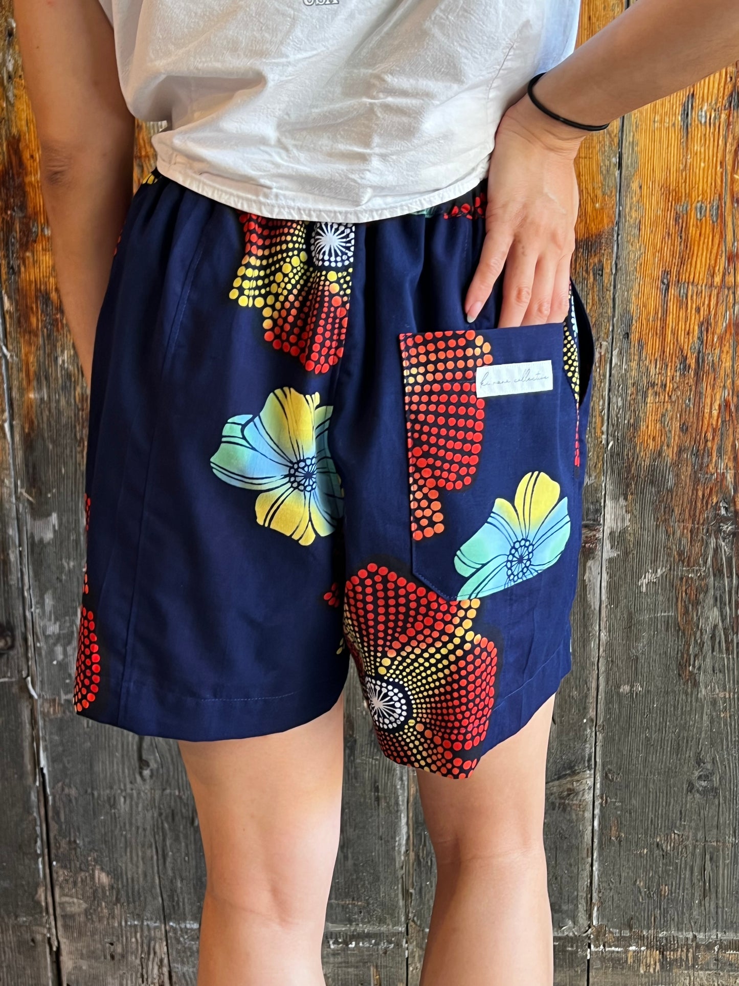 Upcycled Yukata Cotton Shorts · YAKA 夜華