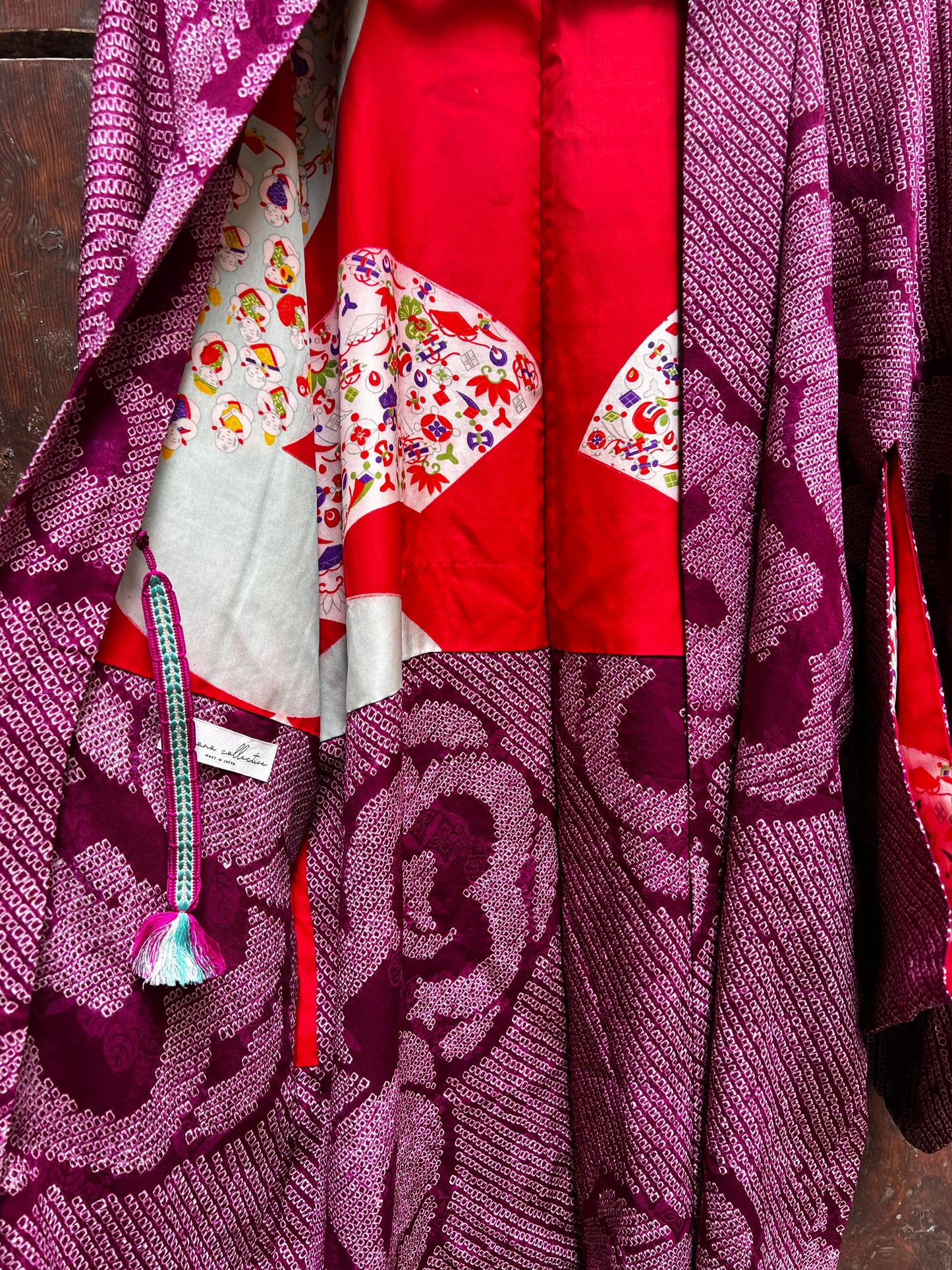 Antique Shibori Haori・Purple  BUDOU AME ぶどう飴
