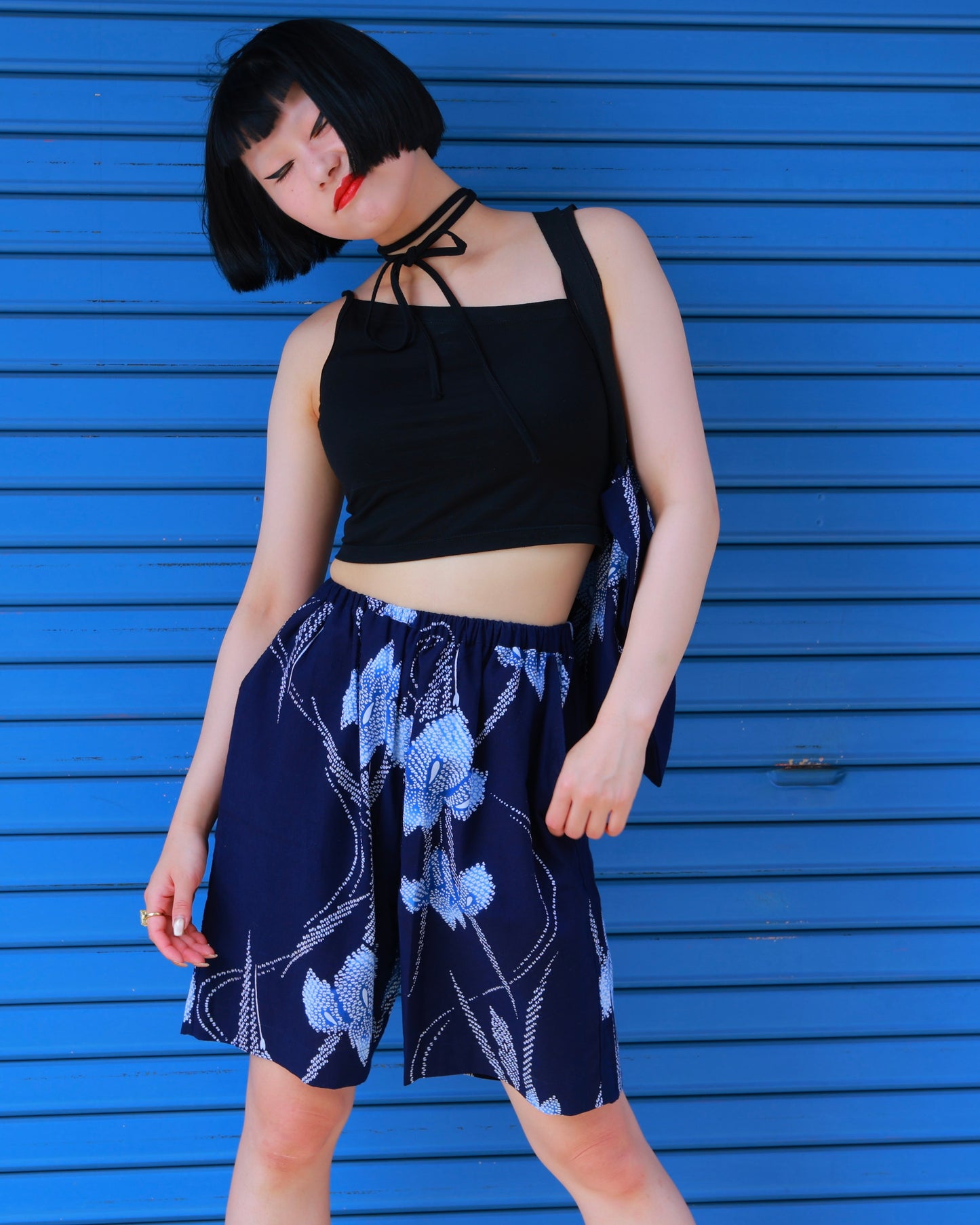 UPCYCLED YUKATA SHORTS・AYAME アヤメ