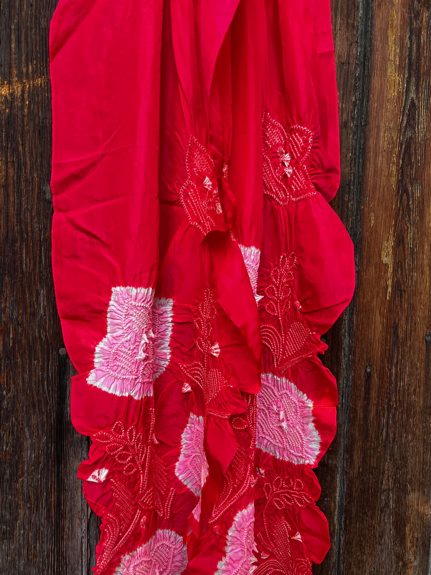 LARGE SILK OBIAGE / SCARF・HIBOTAN 緋牡丹