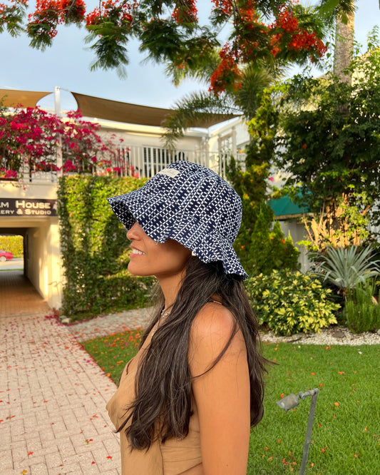 UPCYCLED YUKATA SUMMER HAT・GEO