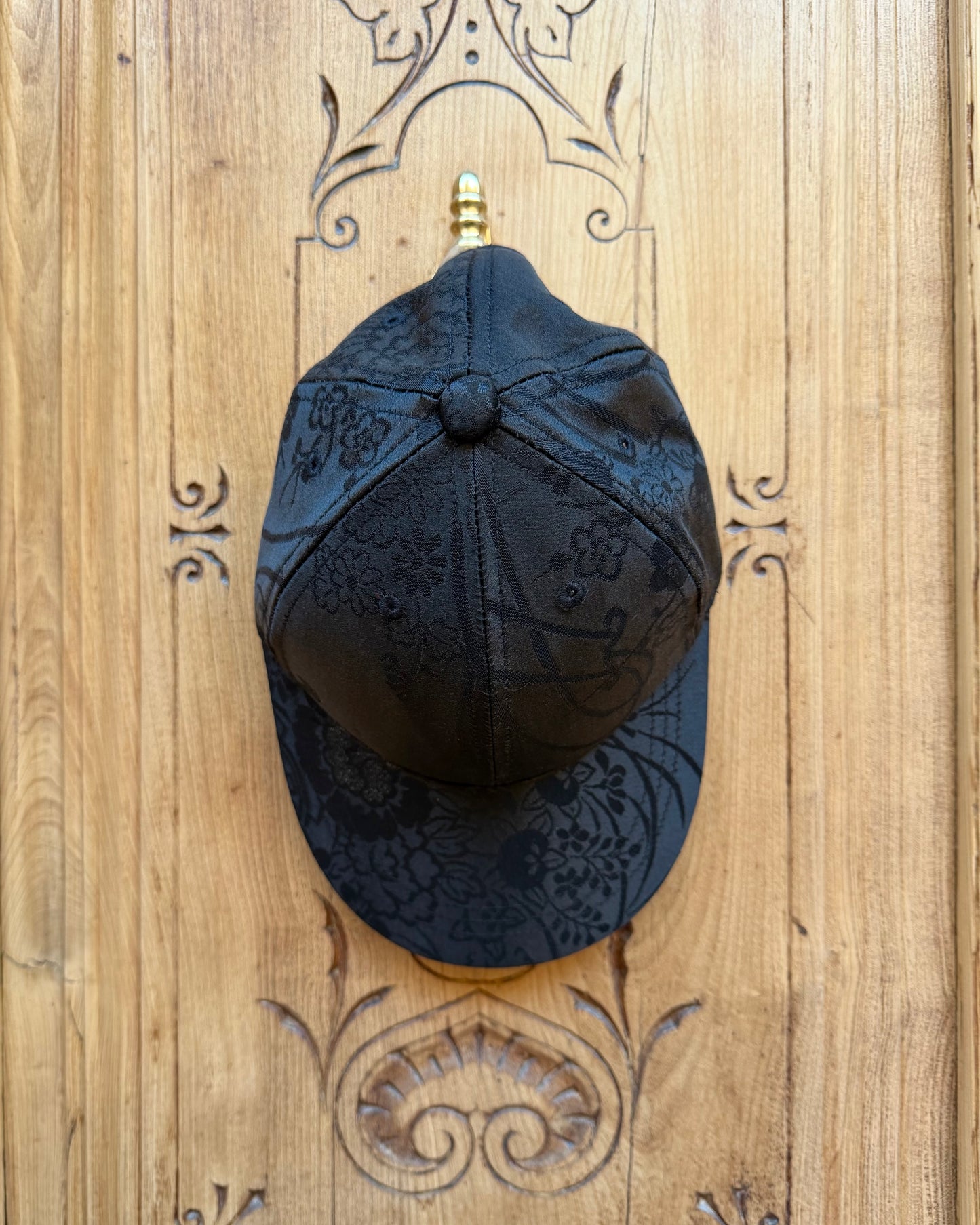 UPCYCLED OBI BASEBALL CAP・KOKKA 黒花