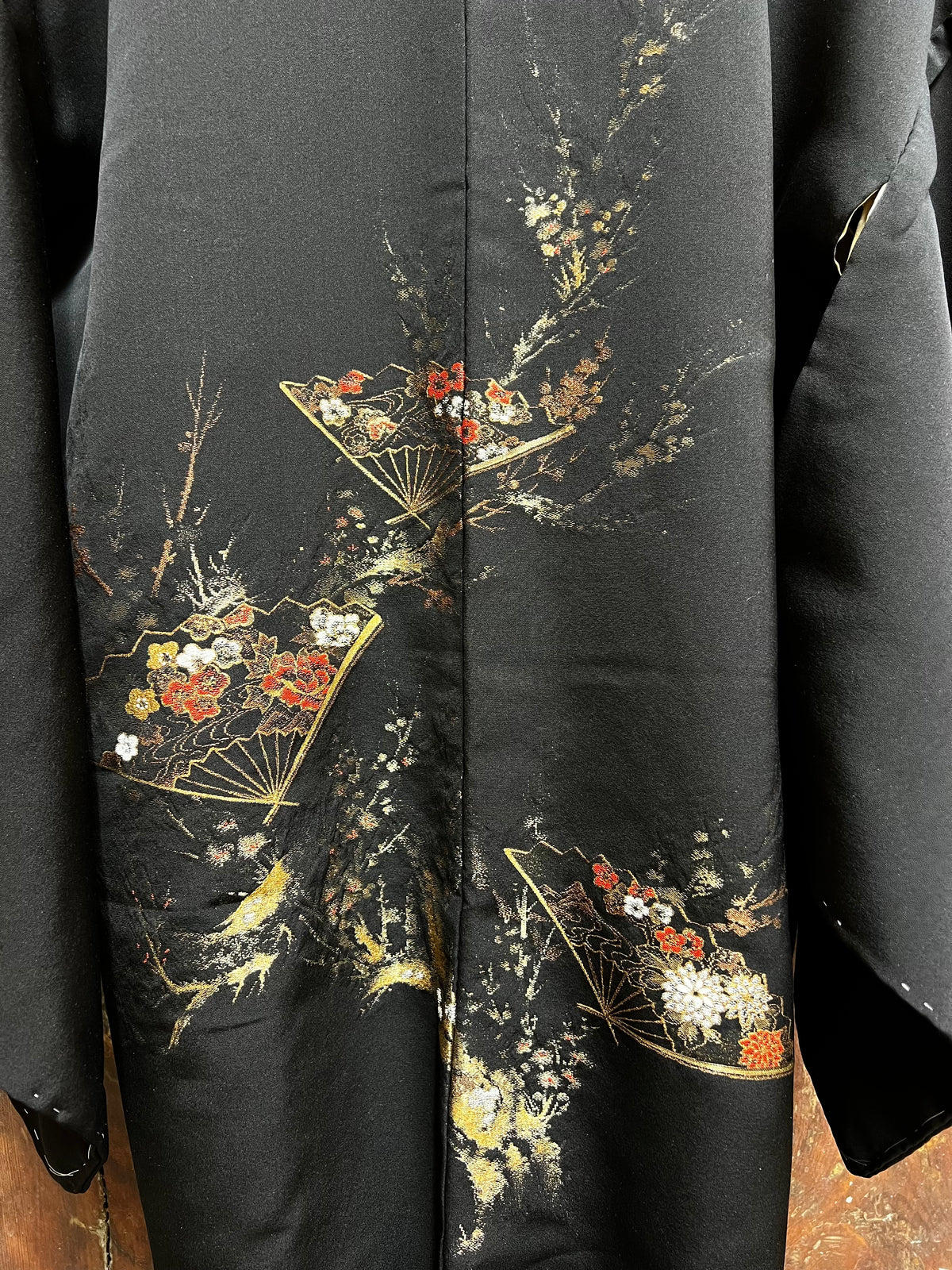 CHAQUETA HAORI VINTAGE DE SEDA・KINSEN 金扇