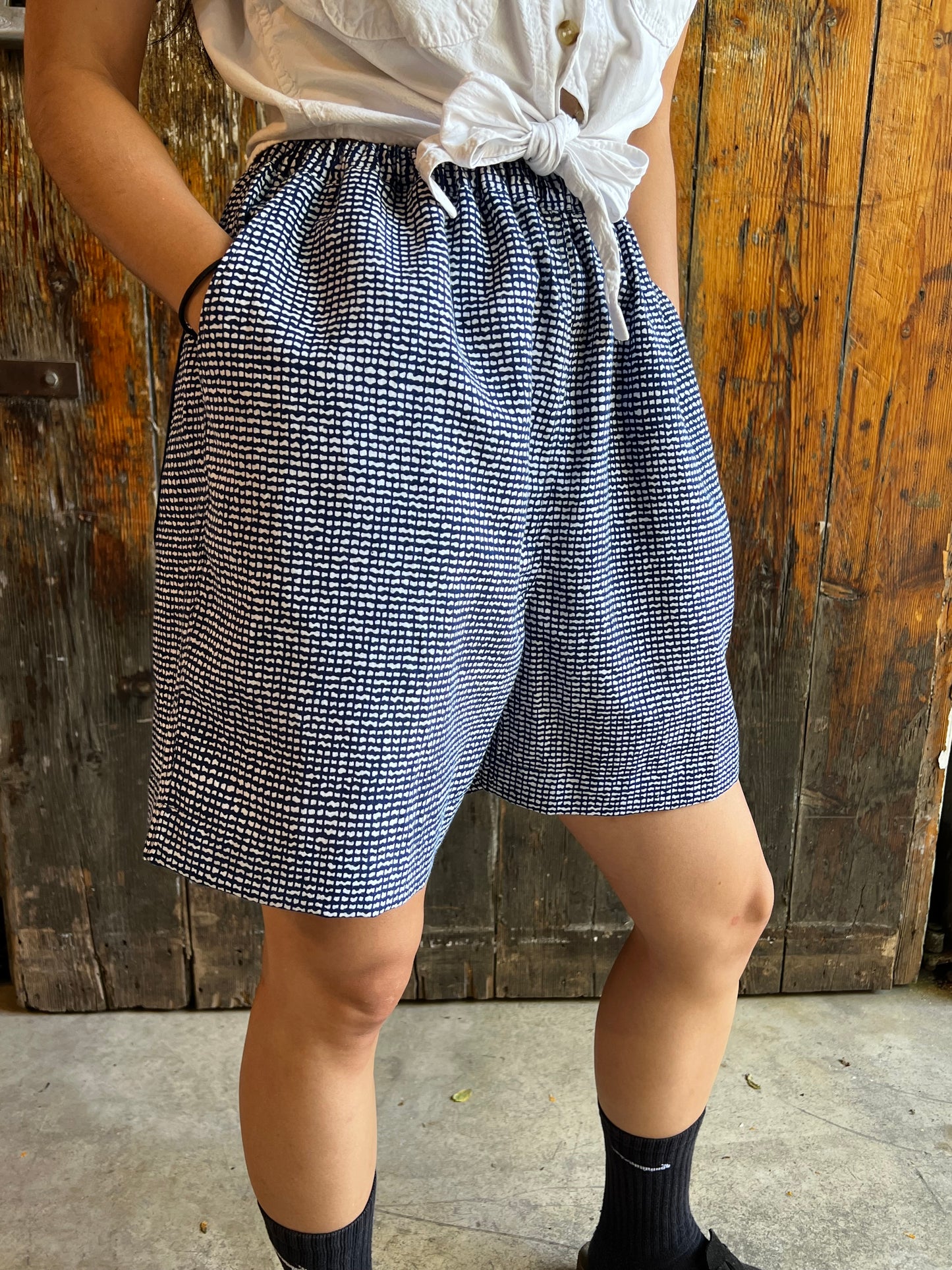 Upcycled Yukata Cotton Shorts · GEO ジオ
