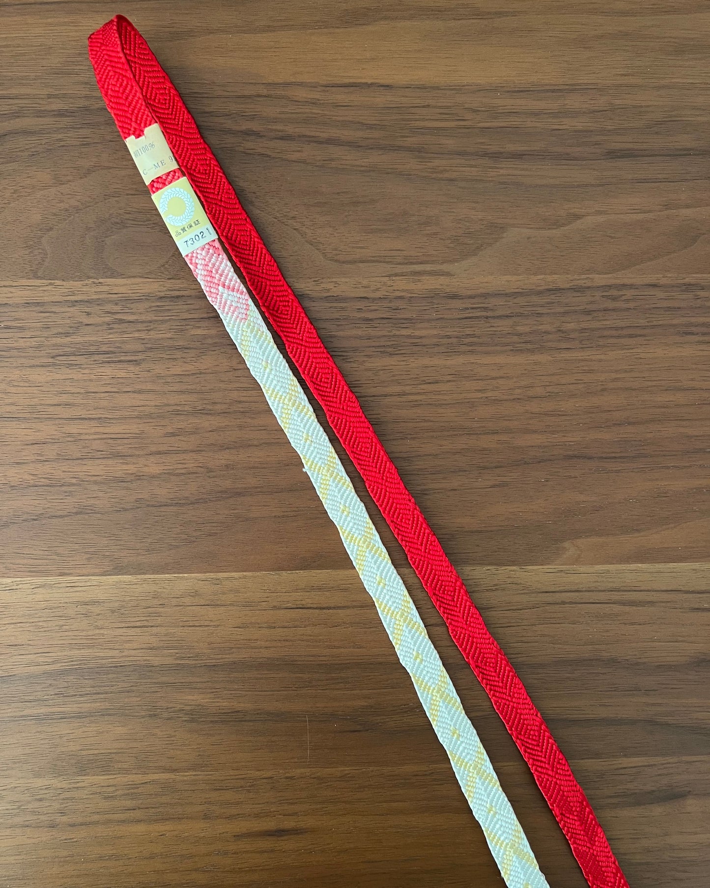 UPCYCLED OBI-JIME PHONE STRAP・KŌHAKU 紅白
