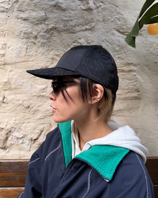 UPCYCLED OBI BASEBALL CAP・KIRAKIRA KURO キラキラ黒