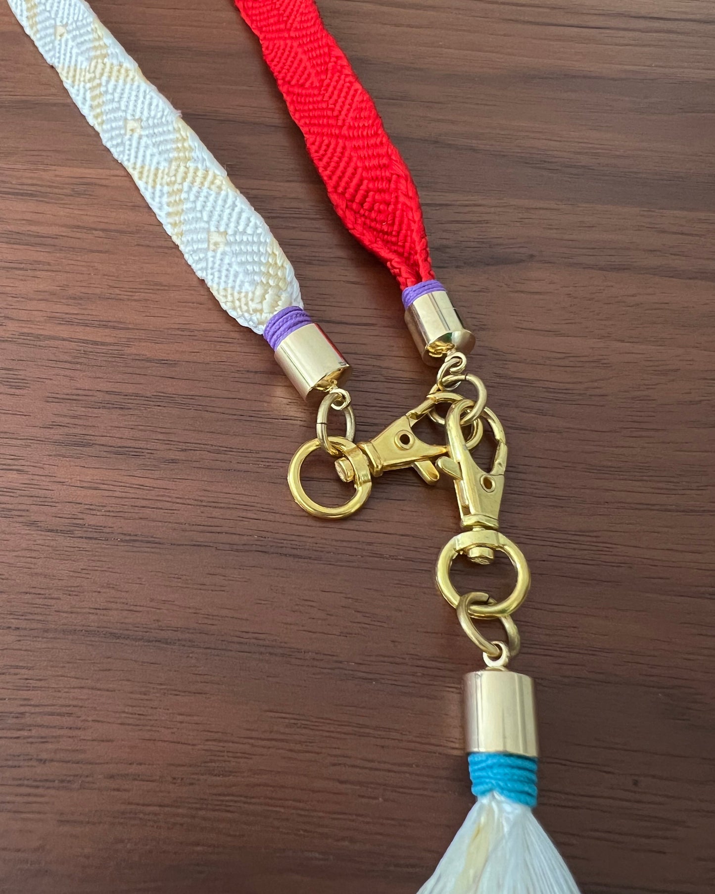 UPCYCLED OBI-JIME PHONE STRAP・KŌHAKU 紅白