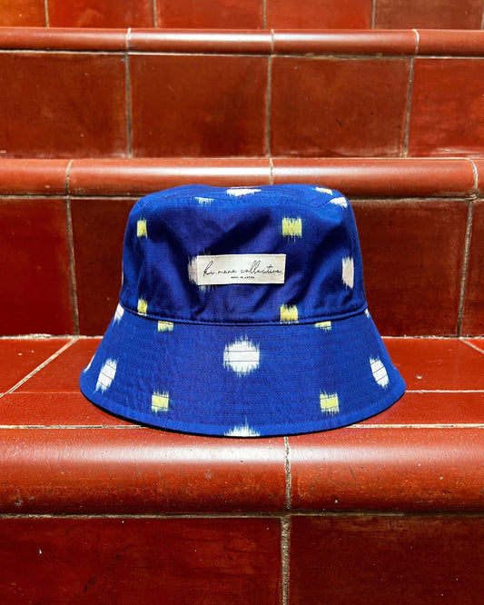 UPCYCLED KIMONO BUCKET HAT・RURI-IRO 瑠璃色