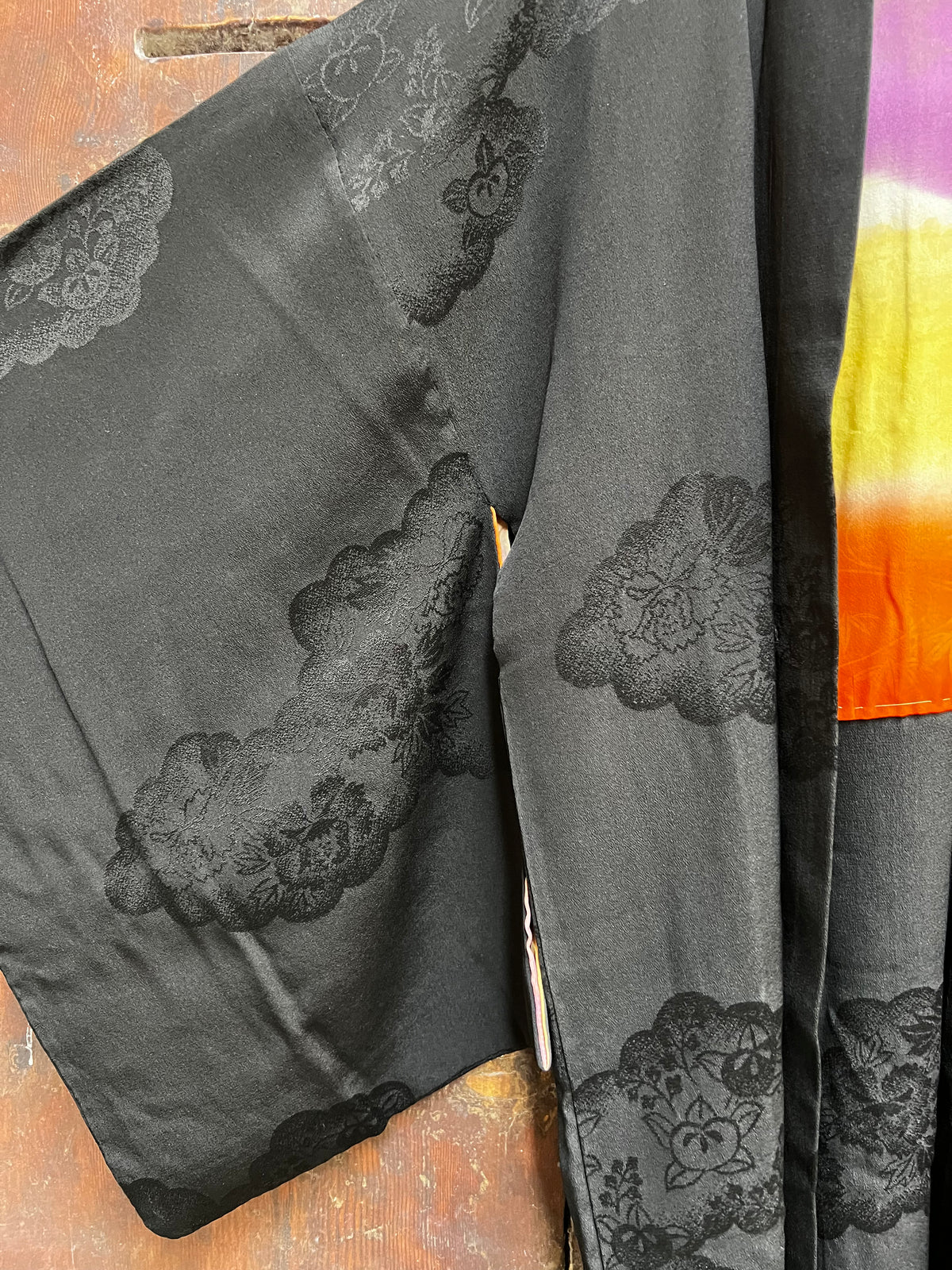 Vintage Partial Shibori Silk Haori Jacket · YŪHI 夕陽