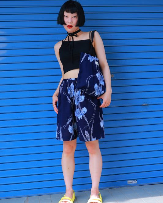 UPCYCLED YUKATA SHORTS・AYAME アヤメ