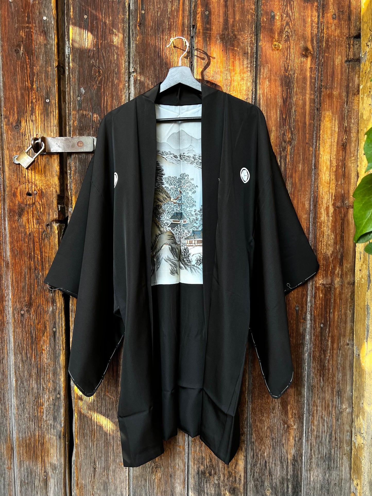 Vintage Reversible Men’s Silk Haori Jacket · BOKKEI 墨景
