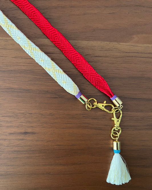 UPCYCLED OBI-JIME PHONE STRAP・KŌHAKU 紅白