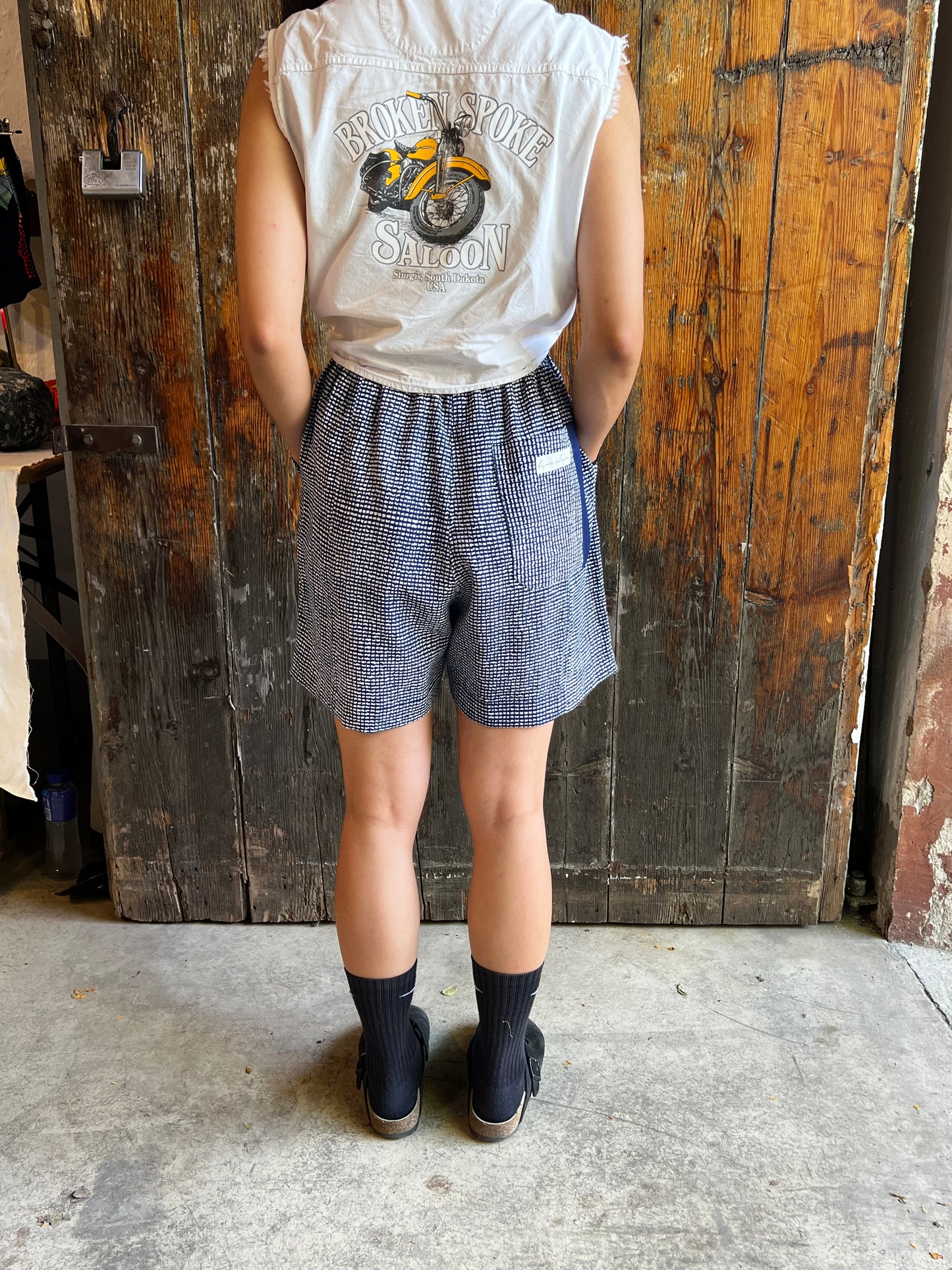 Upcycled Yukata Cotton Shorts · GEO ジオ