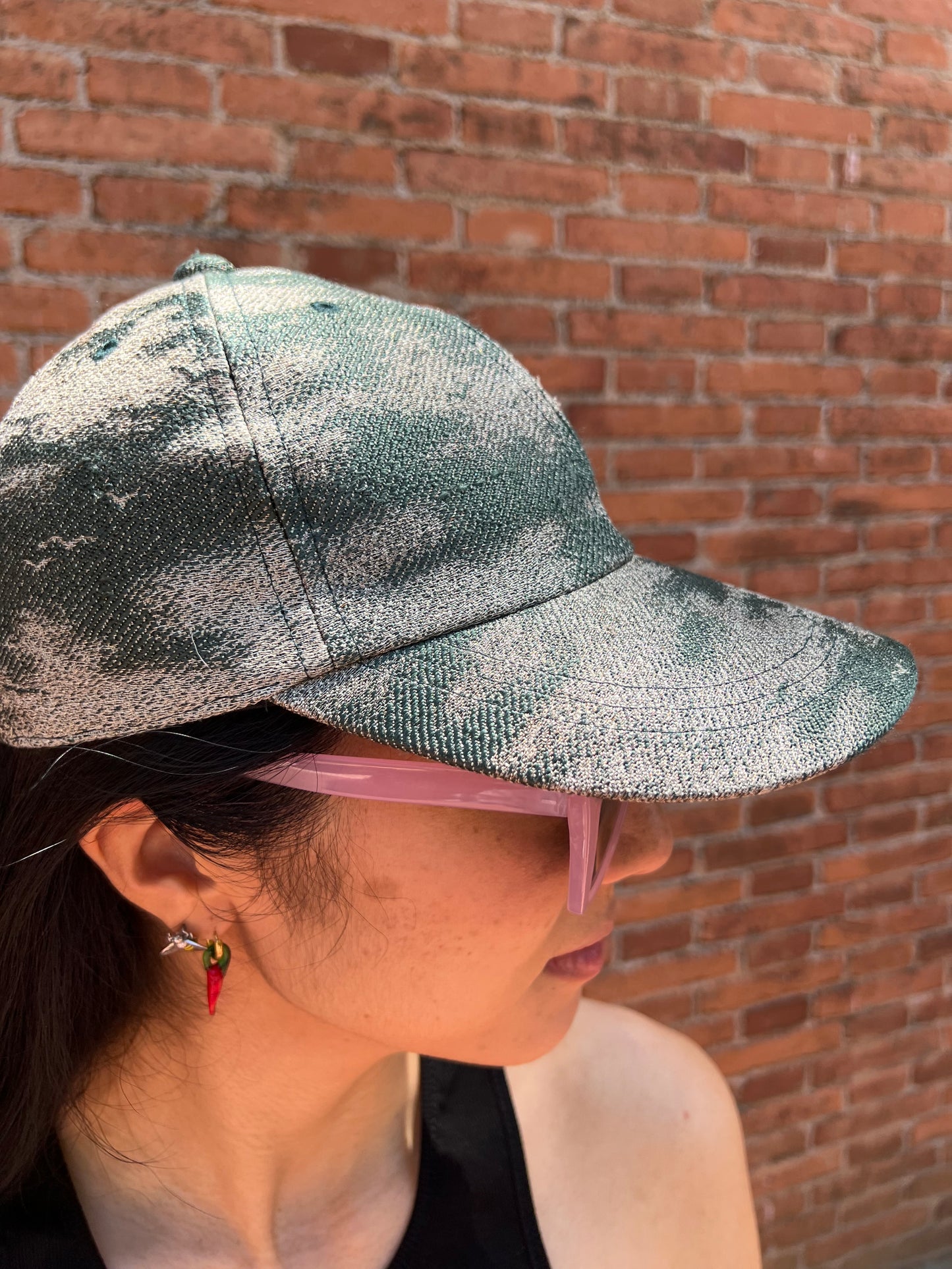 UPCYCLED OBI BASEBALL CAP・HUKAMIDORI 深緑