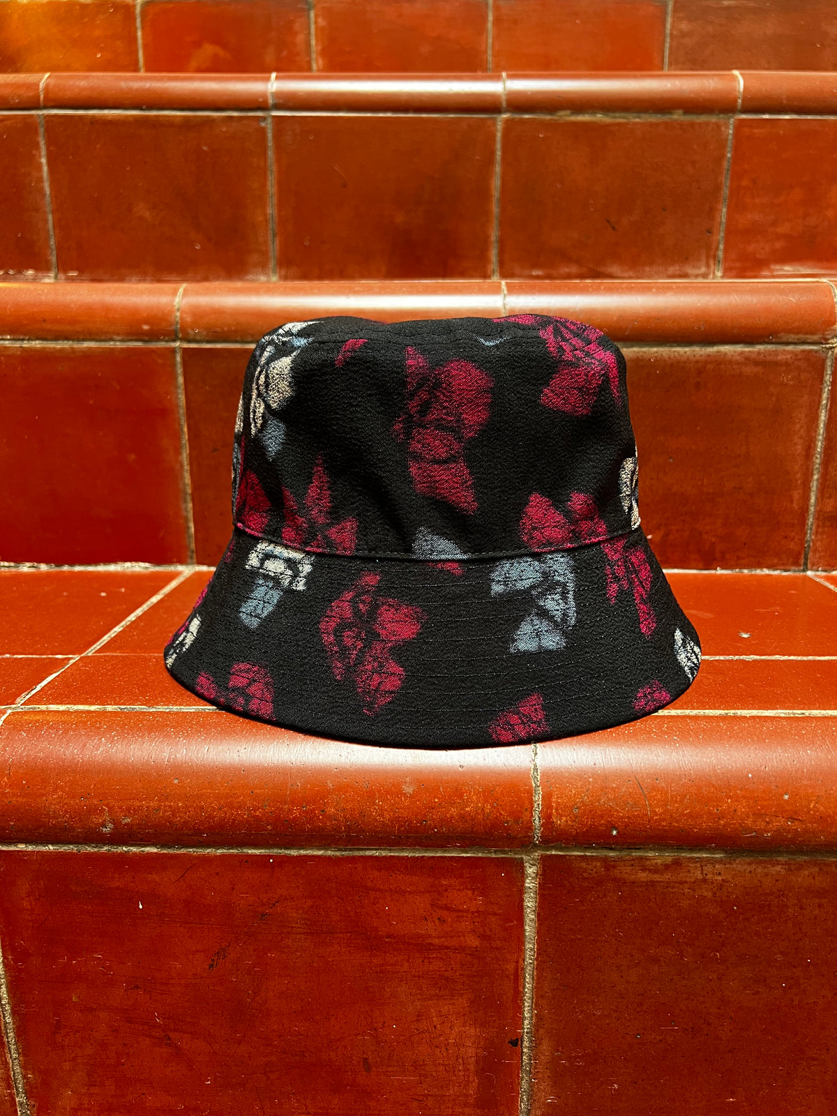 UPCYCLED KIMONO BUCKET HAT・RURI-IRO 瑠璃色