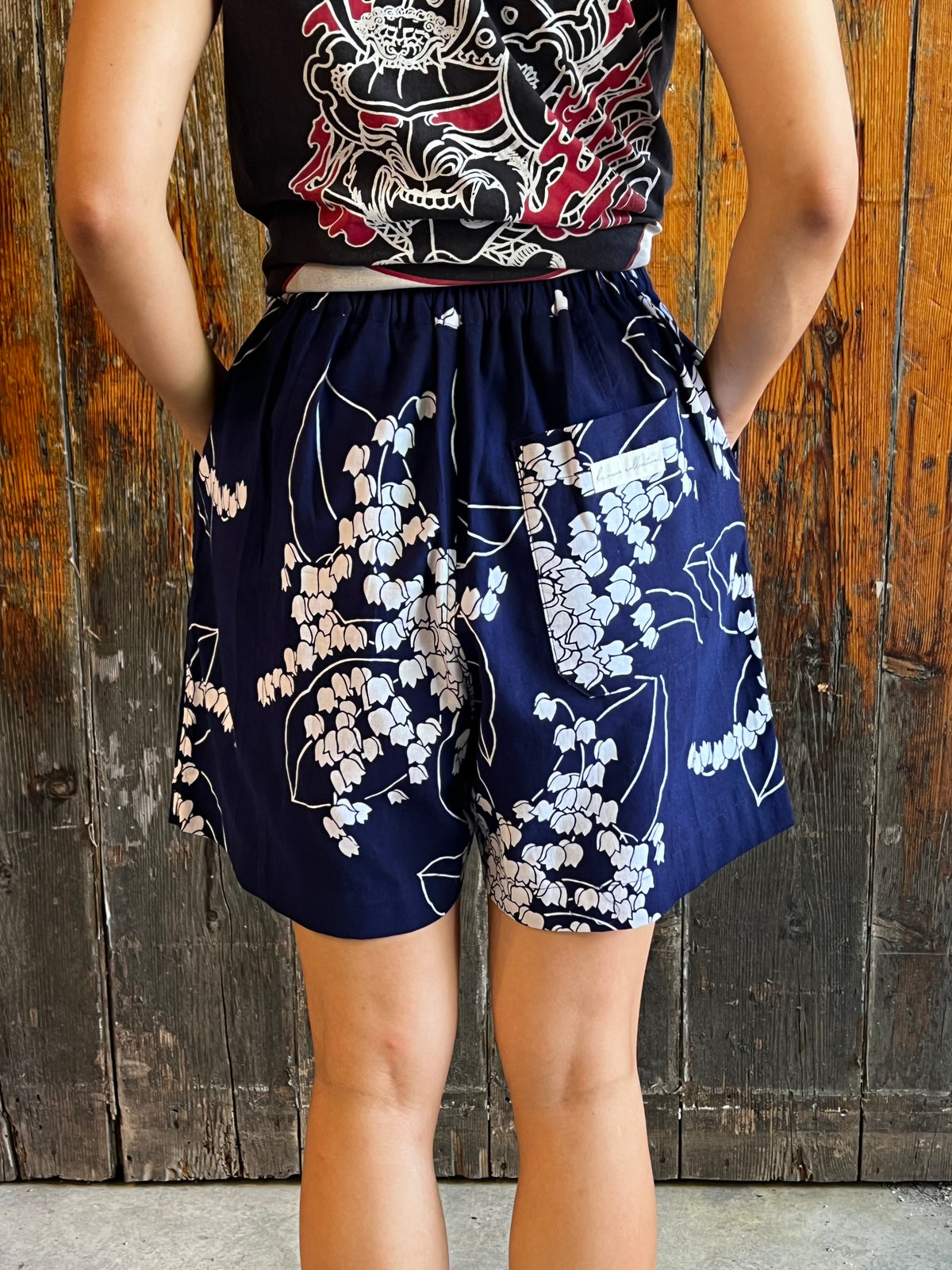 Upcycled Yukata Cotton Shorts・SUZURAN 鈴蘭