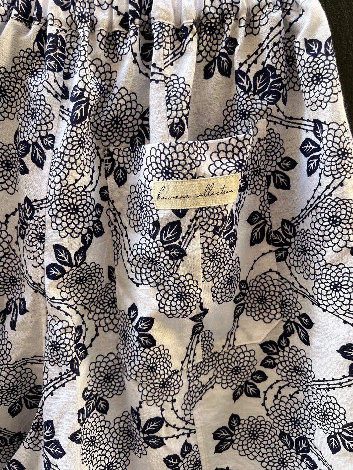 Upcycled Yukata Cotton Shorts · NATSU NO YORU 夏の夜