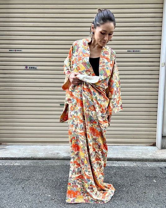 FULL LENGTH KIMONO • AKI NO HANA KOMON 秋の花小紋