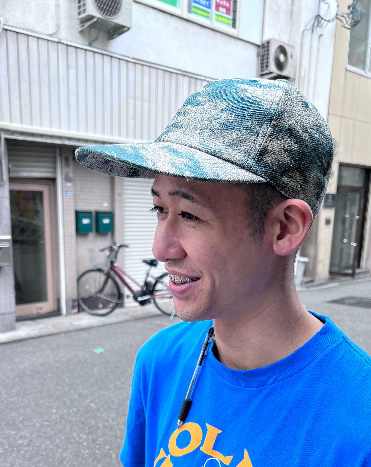 UPCYCLED OBI BASEBALL CAP・HUKAMIDORI 深緑