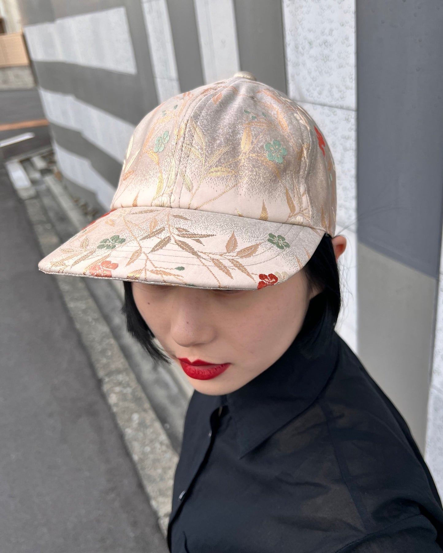 UPCYCLED OBI BASEBALL CAP・GINN HANA 銀花