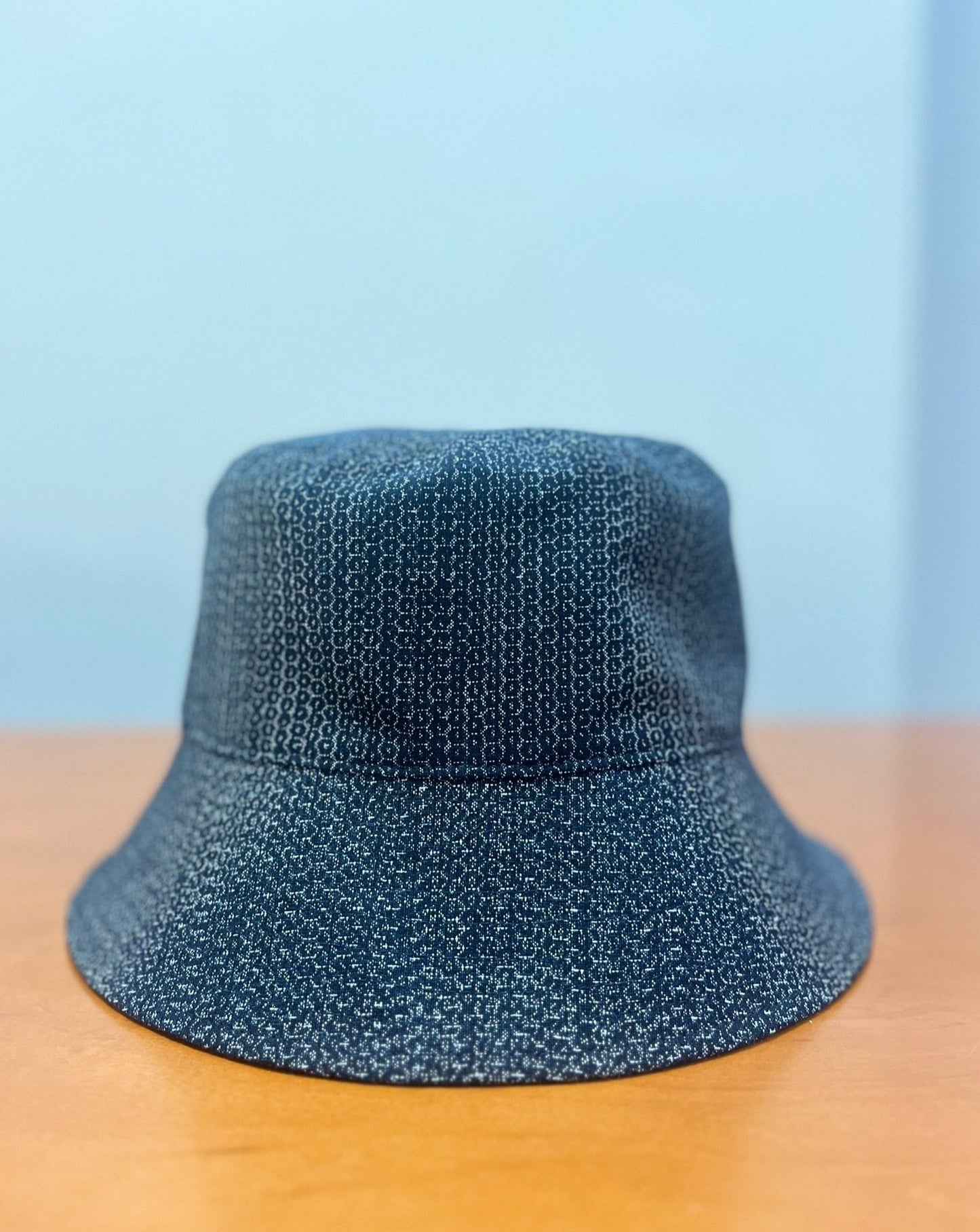 UPCYCLED KIMONO BUCKET HAT・ŌDOIRO+KONN 黄土色+紺