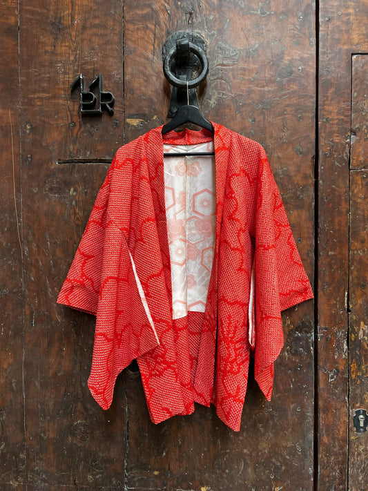 VINTAGE SILK HAORI JACKET・SHUKA 朱華