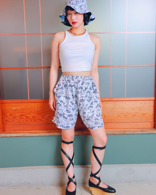 UPCYCLED YUKATA SHORTS・TANABATA 七夕